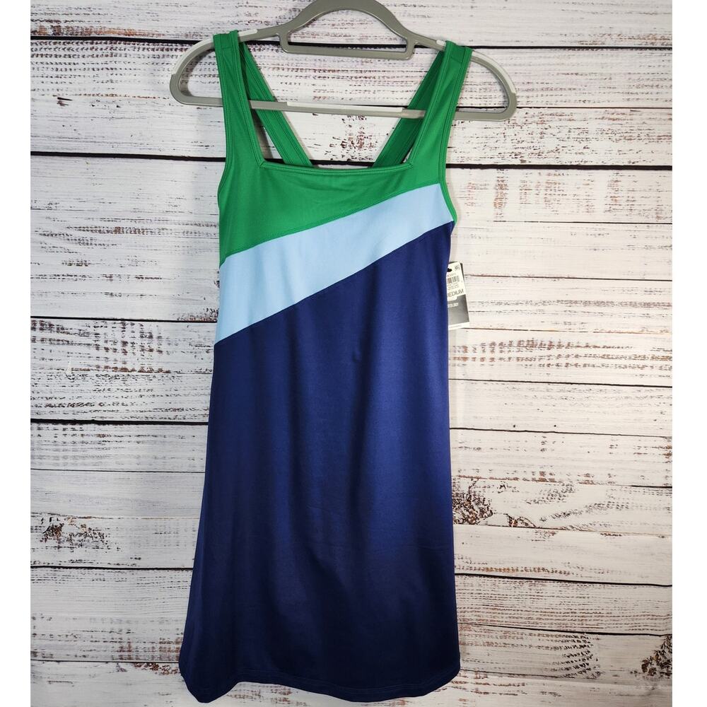 ID Ideology Colorblock Cross-Back Sleeveless Dress Women's Size Medium